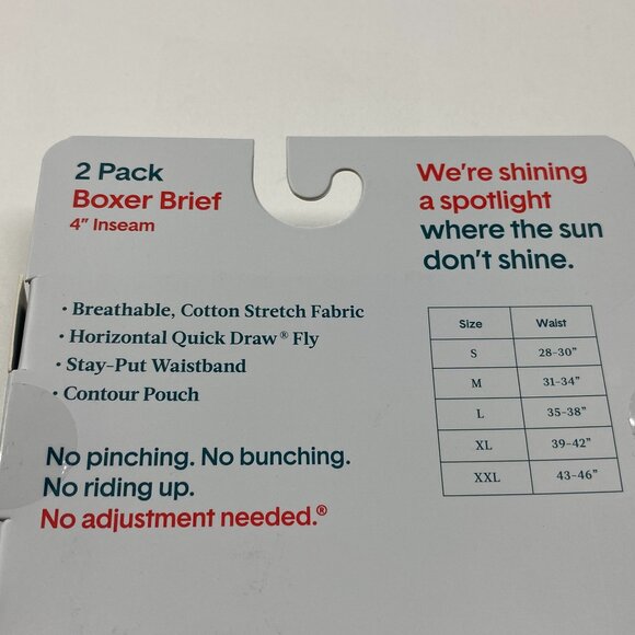 NWT Tommy John Cotton Stretch Boxer Brief - 2 Pack - 4" - Violet Theme - Picture 6 of 6